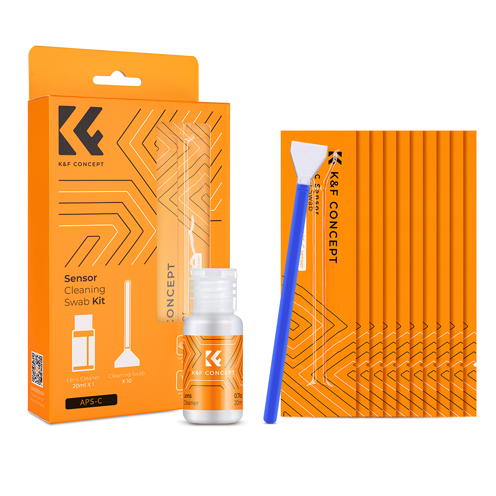 K&F Concept set za čišćenje APS-C senzora (10 štapica, tecnost) SKU.1616 - 1